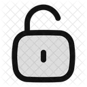 Square Unlock Open Lock Open Padlock Icon