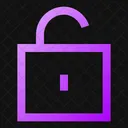 Square Unlock Open Lock Open Padlock Icon