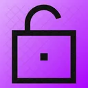 Square Unlock Open Lock Open Padlock Icon