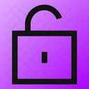 Square Unlock Open Lock Open Padlock Icon