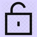 Square Unlock Open Lock Open Padlock Icon