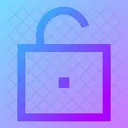 Square Unlock Open Lock Open Padlock Icon