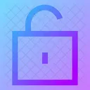 Square Unlock Open Lock Open Padlock Icon