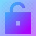 Square Unlock Open Lock Open Padlock Icon