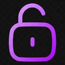 Square Unlock Open Lock Open Padlock Icon