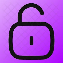 Square-unlock-  Icon