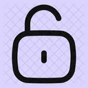 Square Unlock Open Lock Open Padlock Icon