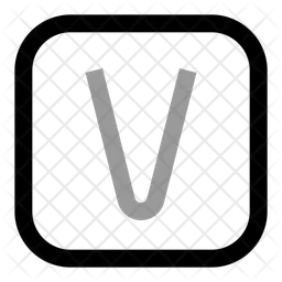 Square v letter  Icon