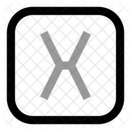 Square x letter  Icon