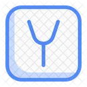 Square Y Letter Letter Sign Icon