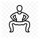 Squat Fitness Workout Icon