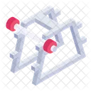 Free Weights Fitness Equipment Barbell Bar Icon