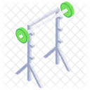 Free Weights Fitness Equipment Barbell Bar Icon