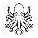 Squid Animal Seafood Icon