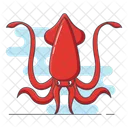 Squid Seafood Food Icon
