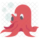 Squid Bubble Blowing Icon