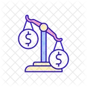 Economico Squilibrio Economia Icon