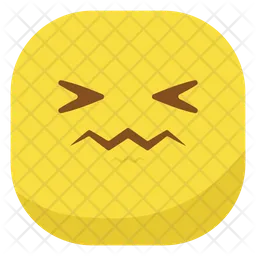 Squinting Face And Irregular Mouth Emoji Icon