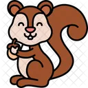 다람쥐 동물 귀엽다 아이콘