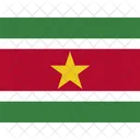 Sr Suriname Drapeaux Iso Icône