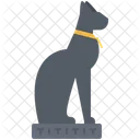 Statue Cat Hieroglyph Icon