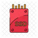 SSD 카드 메모리 칩 마이크로칩 아이콘