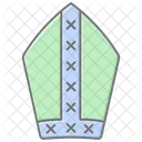 St Patricks Mitre Lineal Color Icon Icon