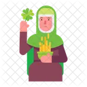 St Brigid Shamrock Girl Patricks Girl Icon