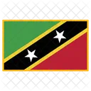 St Kitts Flagge Land Symbol