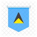 St Lucia Ruanda Flagge Symbol