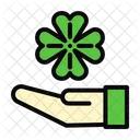 Give Clover Hand Icon