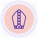 St Patricks Mitre Line Icon Icon