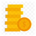 Stack Of Coins Cashier Yen Basket Icône