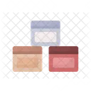 Stack of cream jars  Icon