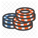 Stack of poker chips  Icon