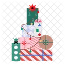 Stacked Gift Boxes Christmas Icon