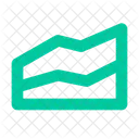 Stacked Area Up Chart Graph Icon