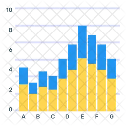 Stacked Bar Graph  Icon