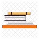 Stacked Books Cartoon Books Textbooks Back To School Icon