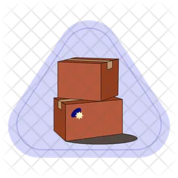 Stacked boxes sticker  Icon