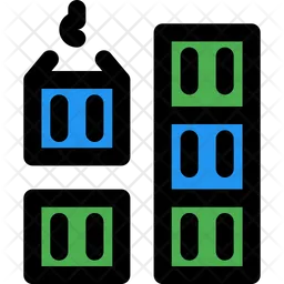 Stacked Container  Icon