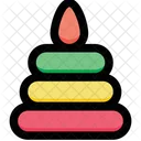 Stacking Rings Rainbow Icon