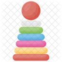 Stacking Rings Rock A Stack Colorful Rings Icon