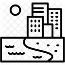 Stadt Gebaude Kuste Symbol