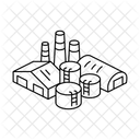 Bezirk Stadt Isometrie Symbol