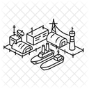 Hafen Bezirk Stadt Symbol
