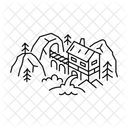 Berg Bergwerk Bezirk Symbol
