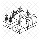 Kraftwerk Bezirk Stadt Symbol