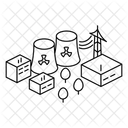 Kernkraftwerk Symbol