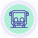 Staff Bus Color Circle Icon Icon